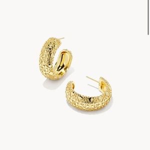 Harper Small Hoop Earrings in Gold Kendra Scott NWT